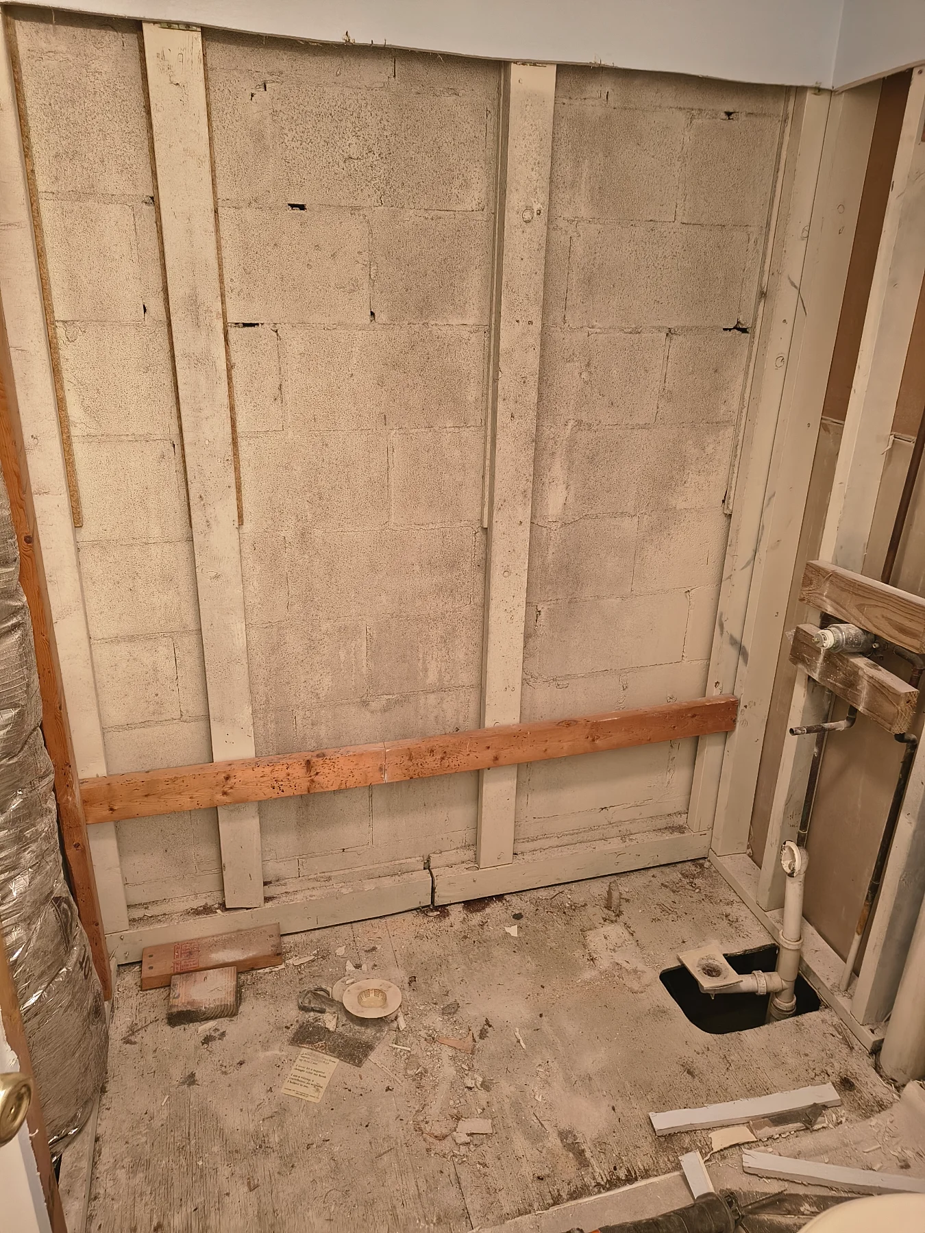 Shower demolition stage